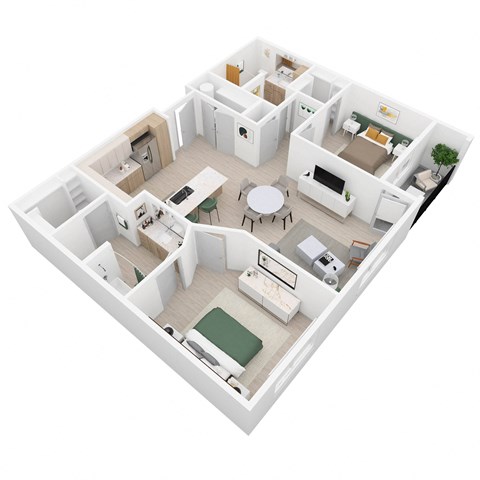 2 Bed - 2 Bath |1,086 sq.ft. B1